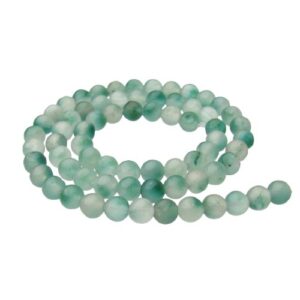 mottled green jade 6mm