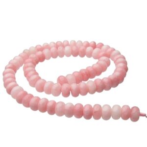 pink jade rondelle beads