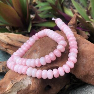 pinkjaderondellebeads8mm4 pink jade rondelle beads