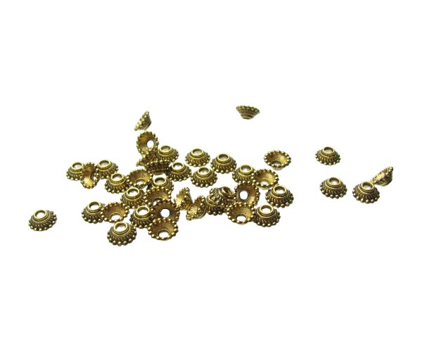 gold spotty bead caps