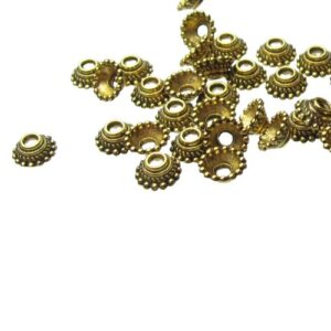 gold spotty bead caps