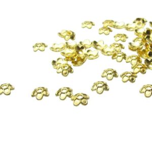 gold small bead caps