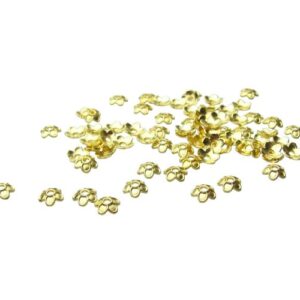 gold small bead caps