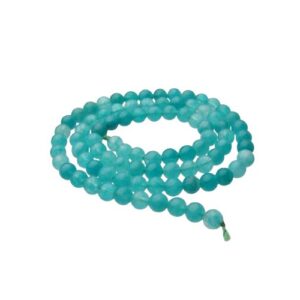 teal malay jade 4mm round gemstone beads