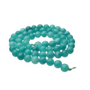 teal malay jade 6mm round gemstone beads