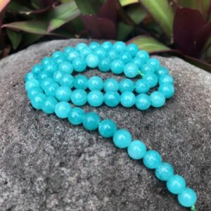 tealmalayjade6mmbeads4 teal malay jade 6mm round gemstone beads